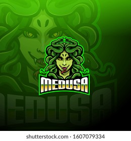 Medusa esport mascot logo design