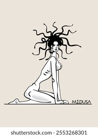 Medusa Gorgon - in Greek mythology - a female monster with snakes instead of hair. One look at her turned the viewer to stone.