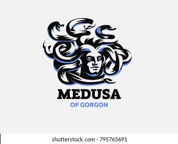 Medusa of the gorgon. Vector illustration.