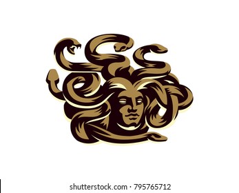 Medusa of the gorgon. Vector illustration.