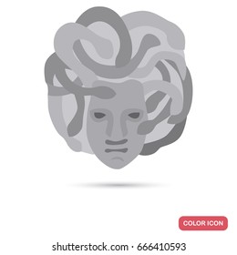 Medusa head color flat icon for web and mobile design