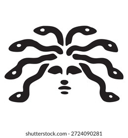 medusa cabeça logotipo ícone vetor design