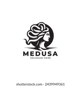 Medusa head logo symbol vector illustration