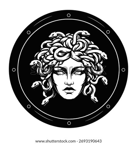 Medusa Head on Aegis Shield