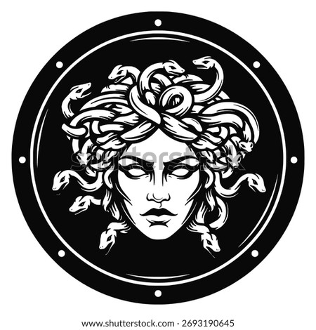 Medusa Head on Aegis Shield