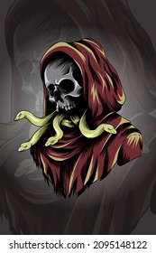 Medusa with hoodie vector illustration