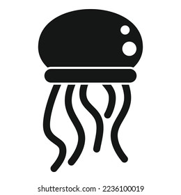 Medusa icon simple vector. Jelly fish. Cute marine