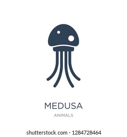 medusa icon vector on white background, medusa trendy filled icons from Animals  collection, medusa vector illustration