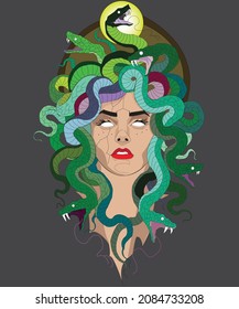 Medusa Illustration - Greek Mythology