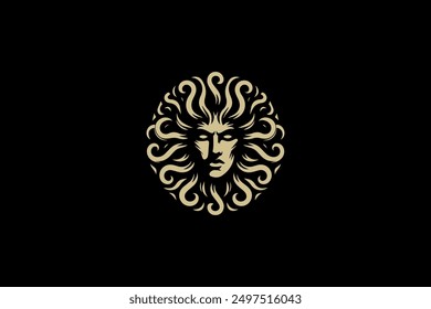 Medusa logo in circle ready for sale