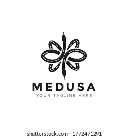 medusa logo, creative  Infinity snake vector