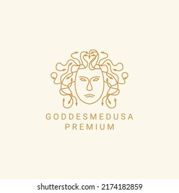 Medusa logo design icon vector