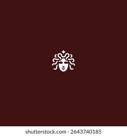 Medusa logo icon flat vector design