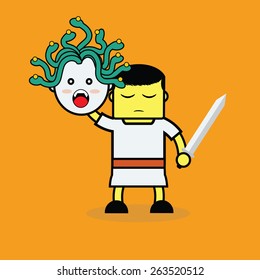 Medusa and Perseus.