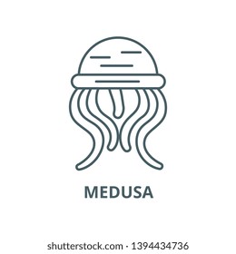 Medusa vector line icon, linear concept, outline sign, symbol