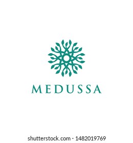 medussa hair vector logo for hair care salons