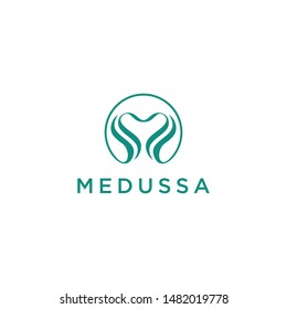 medussa hair vector logo for hair care salons