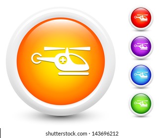 Medvac Icons on Round Button Collection Original Illustration