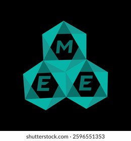 MEE creative minimalist letter logo. MEE unique vector initials alphabet letter logo design
