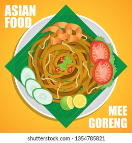 Mee goreng meaning "fried noodles", is an often spicy fried noodle dish, originating from originating from Southeast Asia, common in Indonesia, Malaysia, Brunei Darussalam, and Singapore.