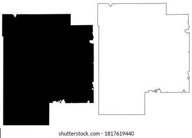 Meeker County, Minnesota (U.S. county, United States of America, USA, U.S., US) map vector illustration, scribble sketch Meeker map