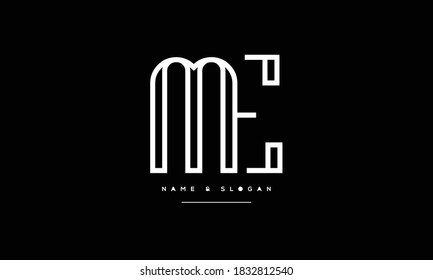 ME,EM ,M ,E  Abstract Letters Logo monogram