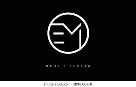 ME,EM ,M ,E  Abstract Letters Logo Monogram