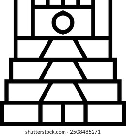 meenakshi icon. Thin linear style design isolated on white background