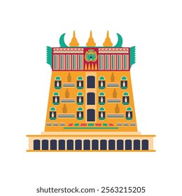 meenakshi temple construction isolated design