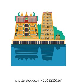 meenakshi temple historical isolated design