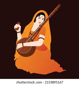 Meera Bai, cantante místico hindú hindú Bhakt De Lord Krishna