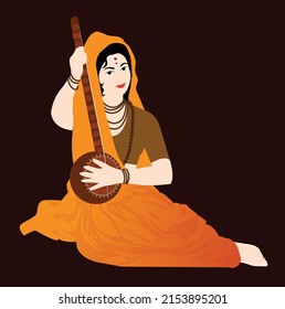 Meera Bai Indian Hindu Mystical Singer Bhakt Of Lord Krishna