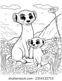 meerkat coloring pages for adults