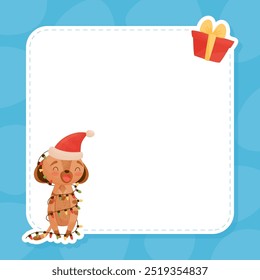 Meerkat Cute Animal Empty Note and Reminder Card Vector Template
