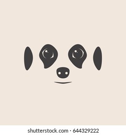 Meerkat face. Meerkat mascot idea for logo, emblem, symbol, icon. Vector illustration.
