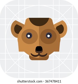 Meerkat head icon