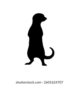 Meerkat icon silhouette vector flat illustration design.
