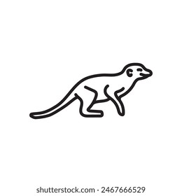 Meerkat isolated outline Icon, Vector Illustration