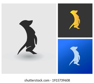 Meerkat logo standing animal with app icon symbol