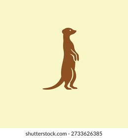 Meerkat logo vector icon silhouette illustration.