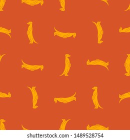 Meerkat pattern seamless. Small mongoose background. Baby cloth texture. vector ornament