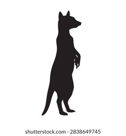 Meerkat silhouette vector flat illustration design.