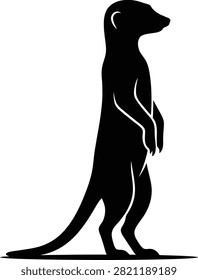 Meerkat Silhouette Vector Illustration
Wild Desert Animal Logo