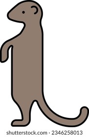 meerkat suricata carnivorous mongoose animal Outline