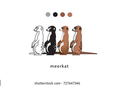 meerkat vector icon logo