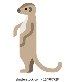 Meerkat vector illustration in flat color design