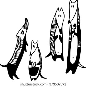 Meerkat. Vector illustration. Isolated.