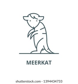 Meerkat vector line icon, linear concept, outline sign, symbol