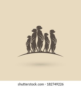 Meerkats - vector illustration