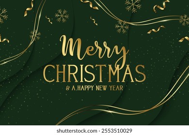 meery christmas and happy new year template banner with luxury background,vector eps 10